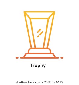 Trophy vector Outline Gradient Design icon. Awards Symbol on White background EPS 10 File