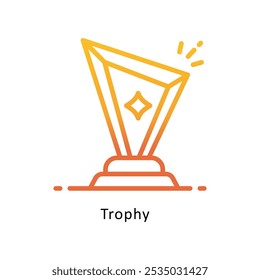 Trophy-Vektor Gliederungsverlauf Design Symbol. Auszeichnungen Symbol auf weißem Hintergrund EPS 10 Datei