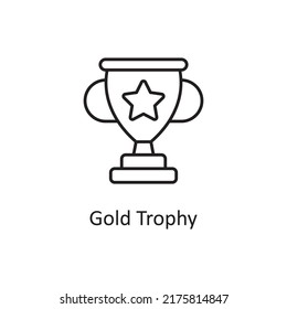 Trophy vector Outline Icon Design illustration. Project Managements Symbol on White background EPS 10 File