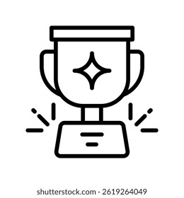 Trophy Vector outline icon. Eps10 file 