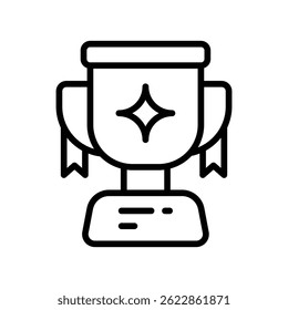 Icono de contorno de Vector de trofeo. Archivo Eps10 