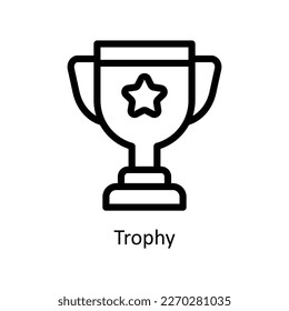 Trophy Vector   outline Icons. Simple stock illustration stock