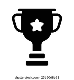 Trophy vector representing achievement, award, or competition victory