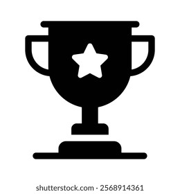 Trophy vector representing achievement, award, or competition victory