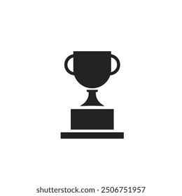 trophy vector, trophy silhouette, trophy icon white background 