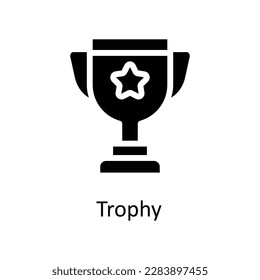 Trophy  Vector   Solid Icons. Simple stock illustration stock