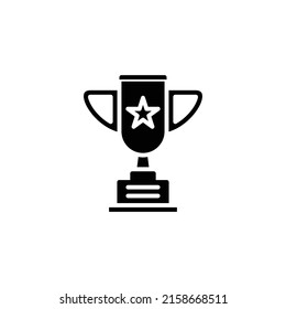 Trophy vector stencil icon. Symbol in Line Art Style for Design, Presentation