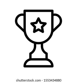 trophy vector thin line icon