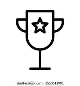 trophy vector thin line icon