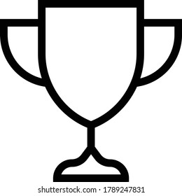trophy vector thin line icon 