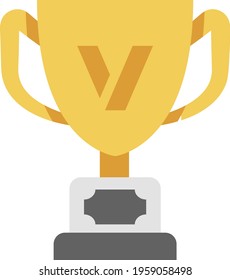 Trophy with Victory Concept, Winner Awards Vector Icon Design, Business Plan Accomplishment Symbol on White Background, Measurable Objectives Sign, Goal and Motivation Stock illustartion
