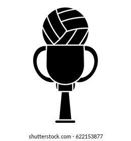 trophy volleyball sport image pictogram