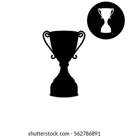 Trophy  - white vector icon