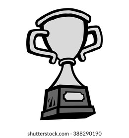 Trophy Win Championship vector illustration