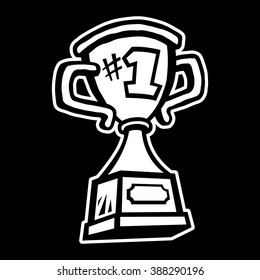 Trophy Win Championship vector illustration