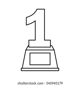 trophy winner award isolated icon vector illustration design