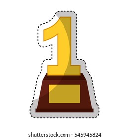 trophy winner award isolated icon vector illustration design