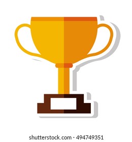 trophy winner championship isolated vector illustration design