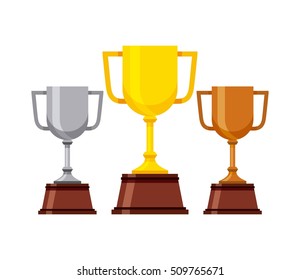 trophy winner cup isolated icon vector illustration design