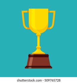 trophy winner cup isolated icon vector illustration design