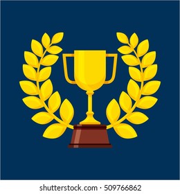 trophy winner cup isolated icon vector illustration design