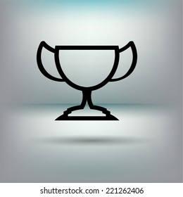 Trofeo - icono de signo de la copa ganadora