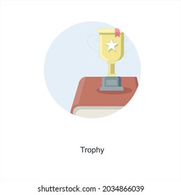 Concepto de icono trofeo o ganador