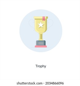 Concepto de icono trofeo o ganador