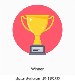 Concepto de icono trofeo o ganador