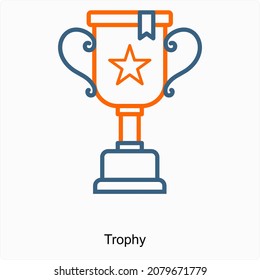 Trophy or Winner Icon Concept