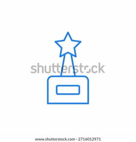 trophy winner icon sign vector