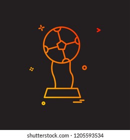 trophy winner icon vector design