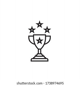 Trophy, winner icon vector symbol illustration