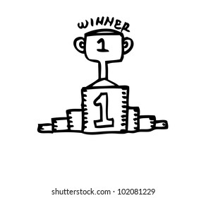 trophy winner illustration