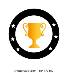 trophy winner isolated icon
