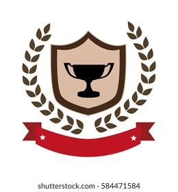 trophy winner isolated icon