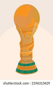 trophy winner prize art vector