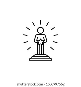 Trophy, winner star icon. Element of winner line icon