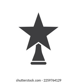 Trophy Winner, Star Vector Icon Illustration
