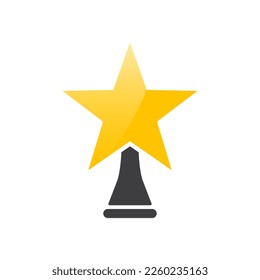 Trophy Winner, Star Vector Icon Illustration