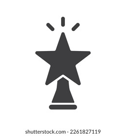 Trophy Winner, Star Vector Icon Illustration
