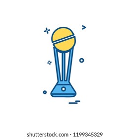 trophy winner won icon vector design