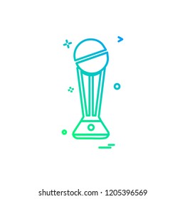 trophy winner won icon vector design