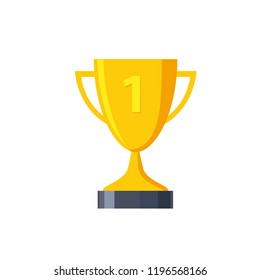 Trophy winners cup. Trophy cup. Awards. Vector illustration.