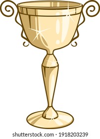 Trophy winners cup. Trophy cup. Awards. Vector illustration.