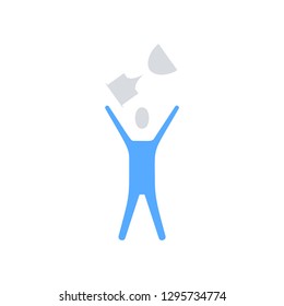 Trophy - Winning - Success icon. Flat icon vector