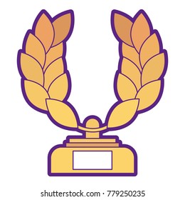 trophy wreath leafs crown award