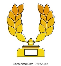 trophy wreath leafs crown award