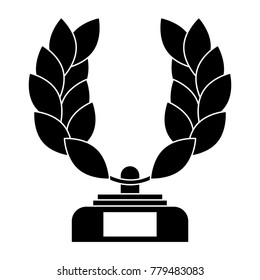 trophy wreath leafs crown award