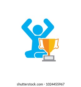 Trophy Yoga Logo Icon Design